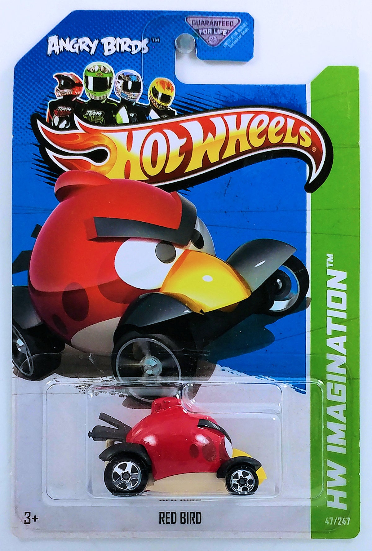 Hot Wheels 2012 - Collector # 047/247 - New Models 47/50 - Red Bird (Angry Birds) - Red - USA New '13 Card with 'Angry Birds' Promo & Guaranteed for Life