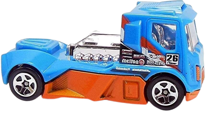 Hot Wheels 2011 - Collector # 019/244 - New Models 19/50 - Rennen Rig - Blue - USA