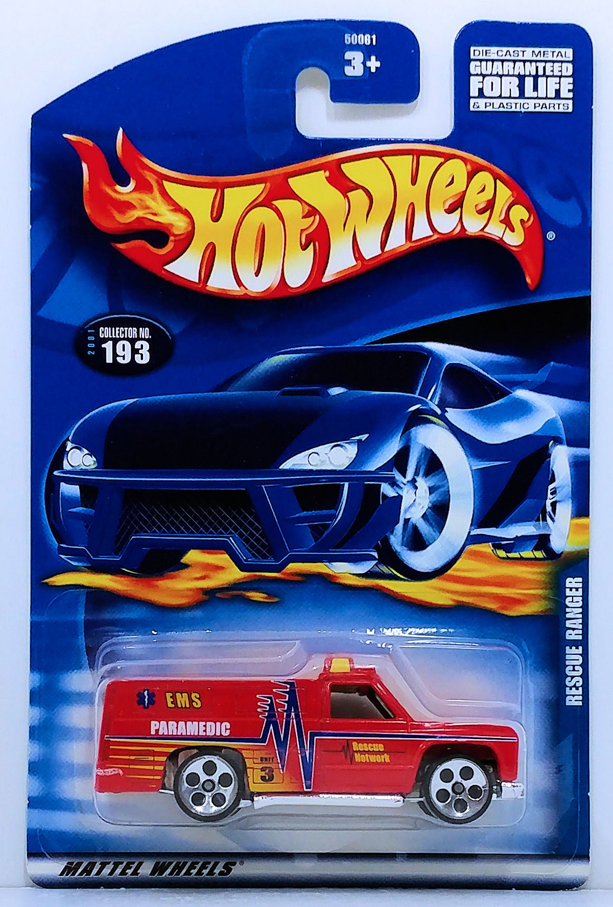 Hot Wheels 2001 - Collector # 193/240 - Rescue Ranger - Red / EMS Paramedic - China - USA Card