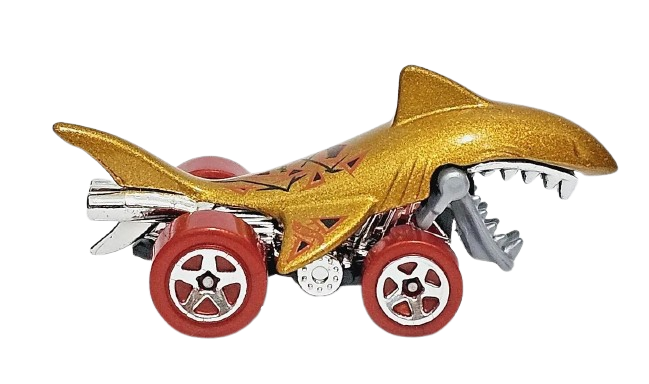 Hot Wheels 2024 - Collector # 018/250 - HW Mega Bite 01/05 - Shark Bite - Metalflake Gold - IC