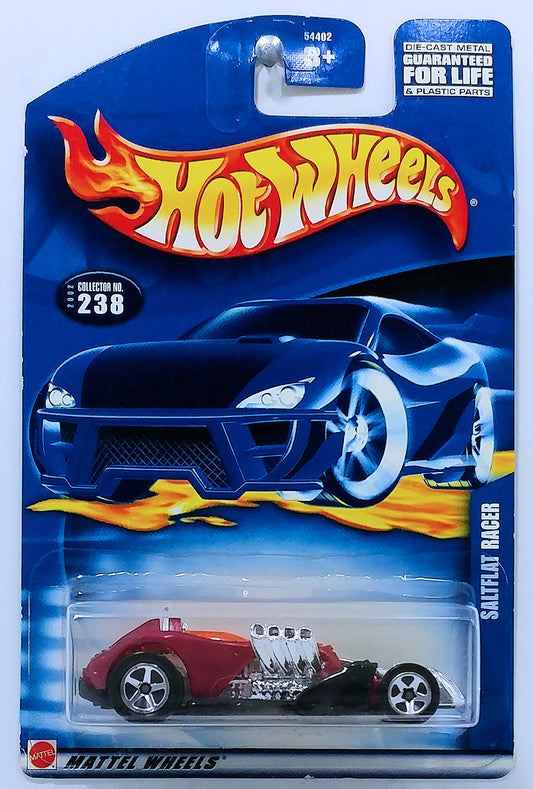 Hot Wheels 2002 - Collector # 238/240 - Saltflat Racer - Burgundy - USA Card