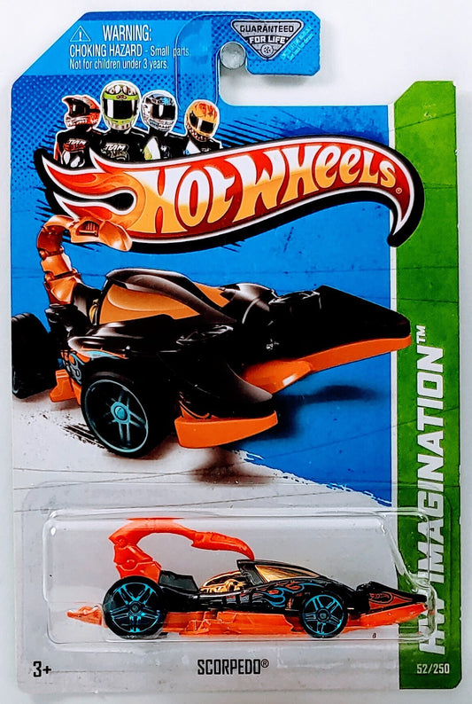 Hot Wheels 2013 - Collector # 052/250 - HW Imagination / Street Pests - Scorpedo - Black - USA Card