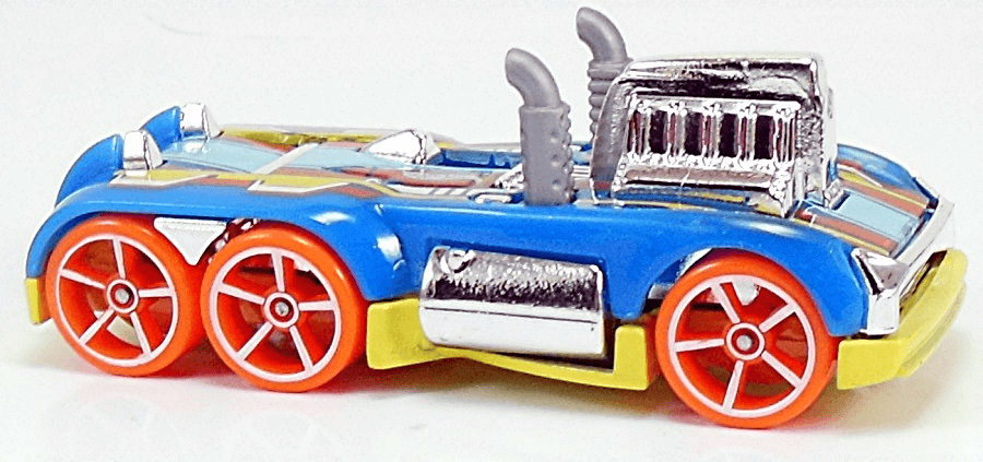 Hot Wheels 2013 - Collector # 058/250 - HW Imagination / Future Fleet - Semi-Psycho - Blue Body / Yellow Base / Orange Tires - USA Card