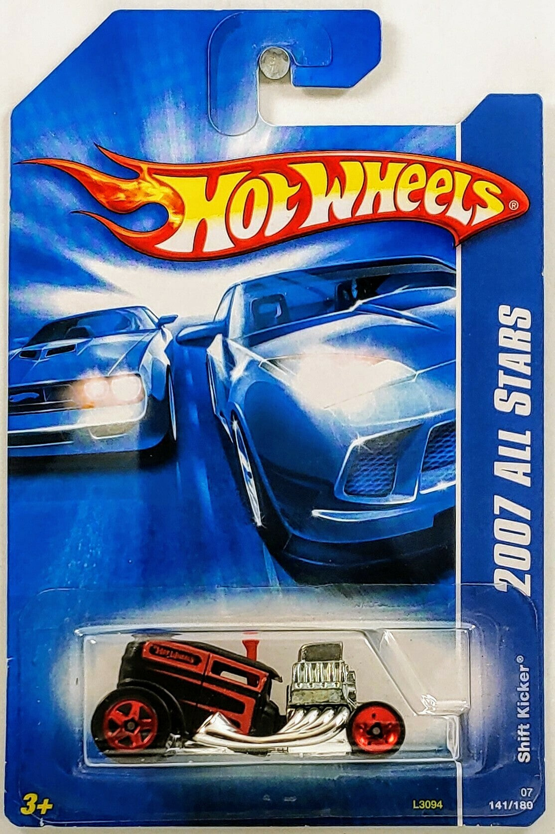 Hot Wheels 2007 - Collector # 141/180 - All Stars - Shift Kicker - Flat Black - USA Card