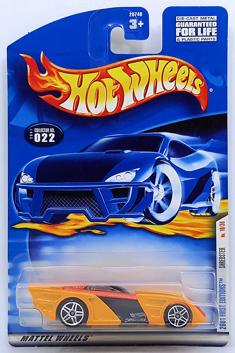 Hot Wheels 2001 - Collector # 022/240 - First Editions 10/36 - Shredster - Pearl Yellow - PR5 Wheels - USA Card