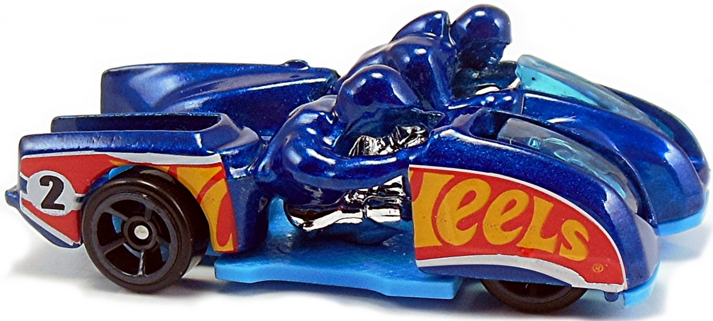 Hot Wheels 2017 - Collector # 314/365 - HW Race Team 3/5 - Side Ripper (Motorcycle Sidecar) - Blue Metalflake - USA Card