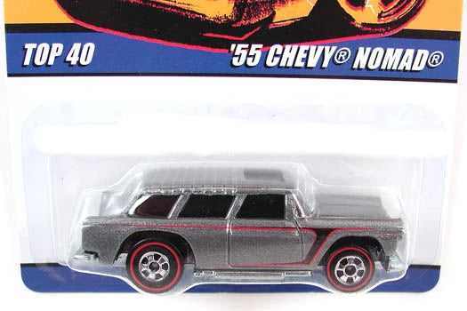 Hot Wheels 2008 - Since '68 - Top 40 # 20/40 - '55 Chevy Nomad - Metallic Gray - Neo-Classic Redlines - Metal/Metal