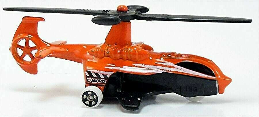 Hot Wheels 2014 - Collector # 102/250 - HW Off-Road / Stunt Circuit - Sky Knife (Helicopter) - Orange - USA Card