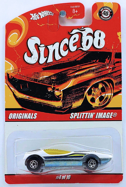 Hot Wheels 2008 - Since '68 / Originals Series # 4/10 - Splittin' Image - White - Basic Wheels - Metal/Metal