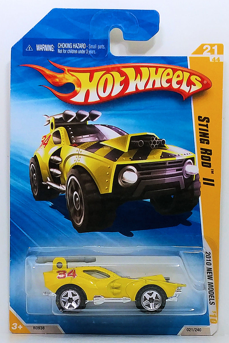 Hot Wheels 2010 - Collector # 021/240 - New Models 21/44 - Sting Rod II - Yellow - USA Card