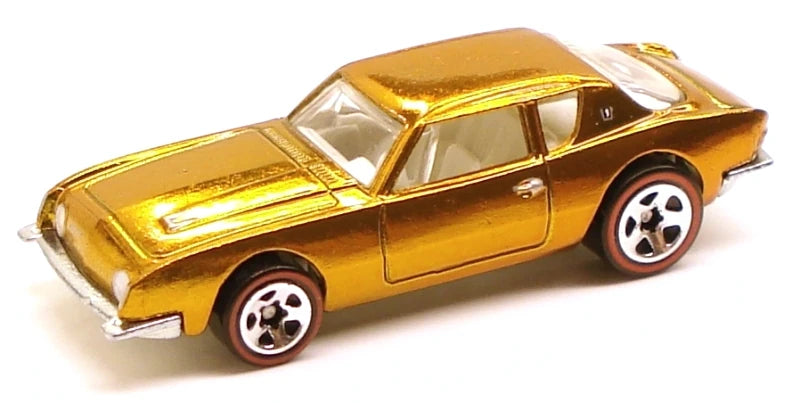 Hot Wheels 2009 - Classics Series 5 # 03/30 - Studebaker Avanti - Spectraflame Gold - 5 Spokes with Redlines - Metal/Metal