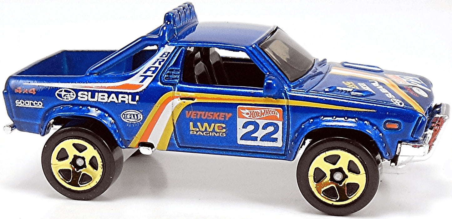 Hot Wheels 2015 - Collector # 123/250 - HW Off-Road / HW Hot Trucks - Subaru BRAT - Blue / #22 - USA 'Showdown' Card