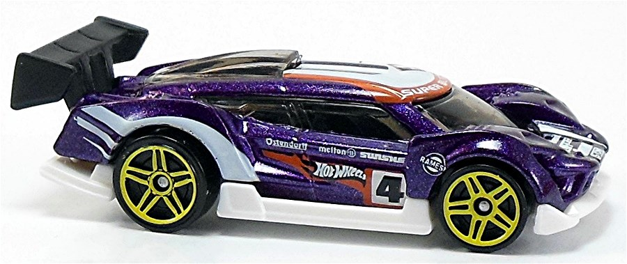 Hot Wheels 2014 - Collector # 163/250 - HW Race / Track Aces - Super Blitzen - Purple - USA Card