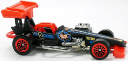 Hot Wheels 2004 - Collector # 189/212 - Roll Patrol - Super Modified - Matte Black - Metal Base - Red Lace Wheels - USA Card