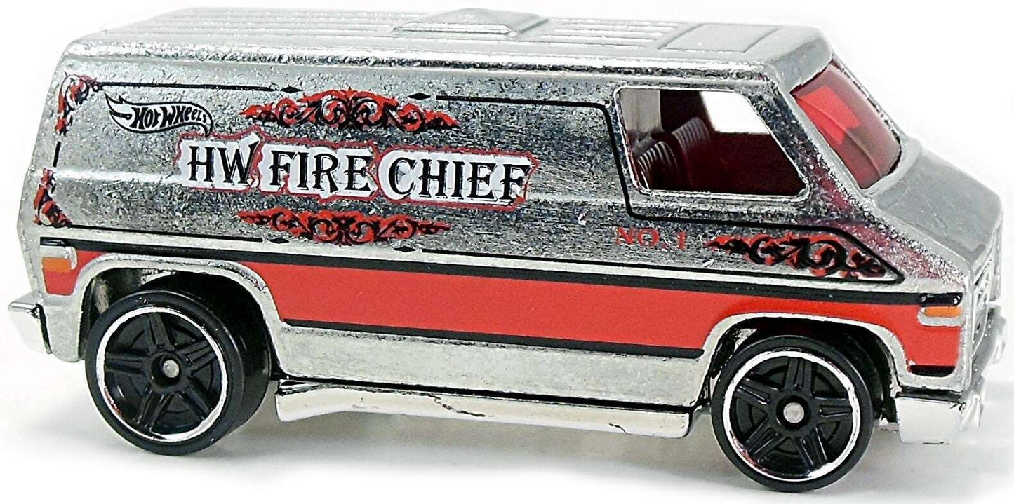 Hot Wheels 2015 - Collector # 055/250 - HW City / HW Rescue / ZAMAC 012 - Super Van - ZAMAC / HW Fire Chief - Walmart Exclusive - USA Card