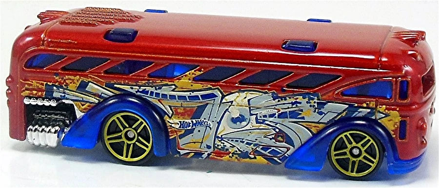 Hot Wheels 2013 - Collector # 031/250 - HW City: Graffiti Rides - Surfin' School Bus - Dark Orange - USA