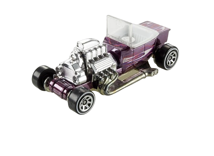 Hot Wheels 2005 - Classics Series 1 # 24/25 - T-Bucket - Spectraflame Light Purple - White Line 7 Spoke - Metal/Metal