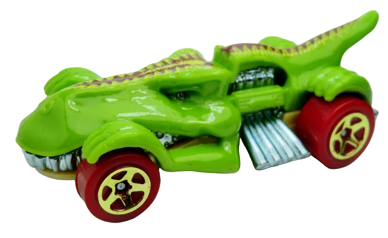 Hot Wheels 2013 - Collector # 066/250 - HW Imagination / Dino Riders - T-Rextroyer - Lime Green - 5SP Wheels - USA Card