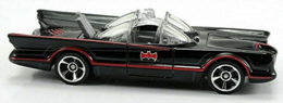 Hot Wheels 2016 - Collector # 226/250 - Batman 1/5 - TV Series Batmobile - Black - MC5 Wheels - USA 'Showdown - Batman' Card