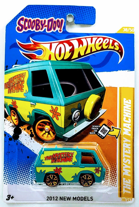 Hot Wheels 2012 - Collector # 038/247 - New Models 38/50 - The Mystery Machine - Turquoise - USA Scooby-Doo! Card