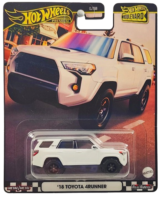 Hot Wheels 2024 - Premium / Boulevard - '18 Toyota 4Runner - White - Metal/Metal & Real Riders - Walmart Exclusive