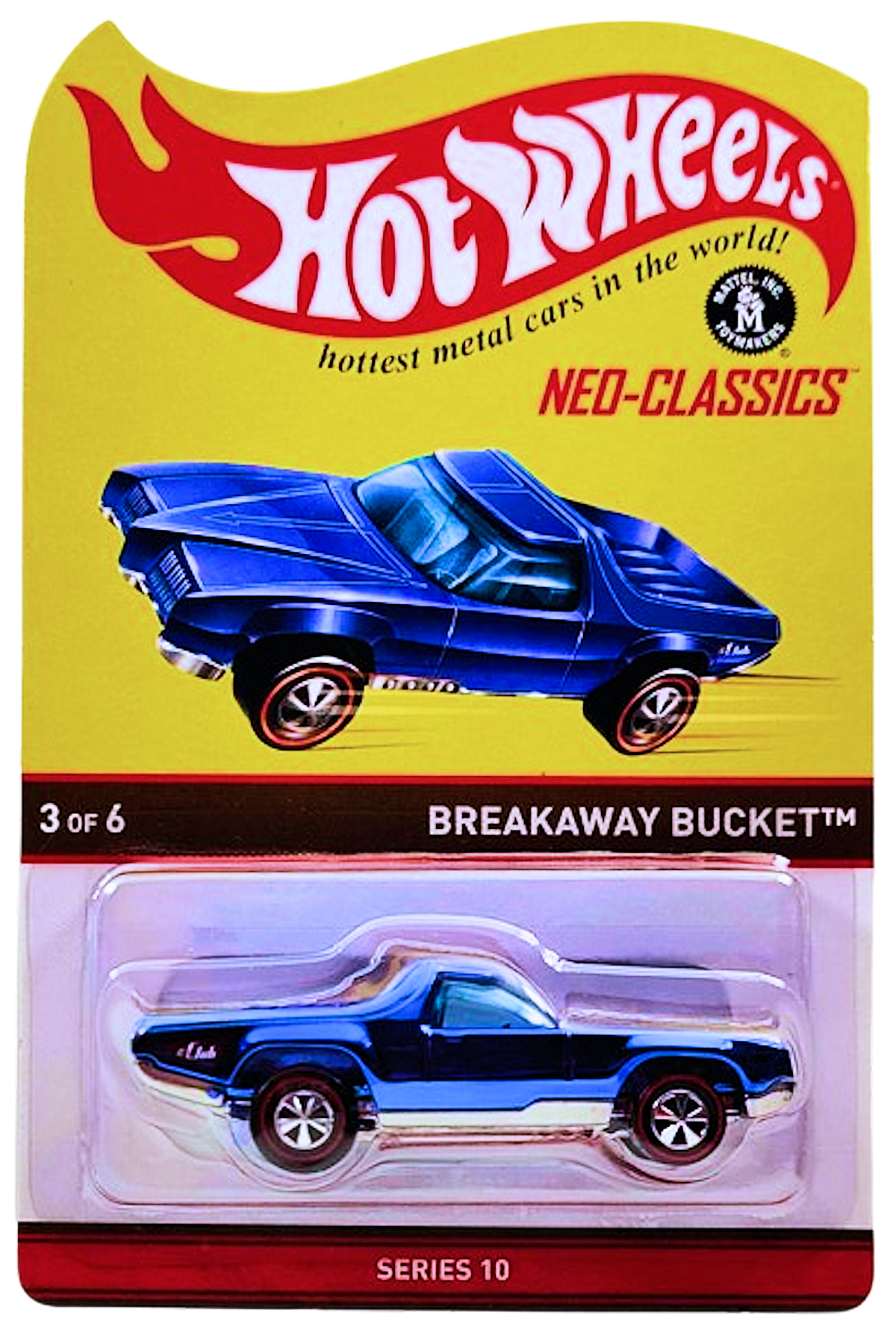 Hot Wheels 2011 - HWC / RLC - Series 10 Neo-Classics 3/6 - Breakaway Bucket - Spectraflame Blue - Metal/Metal - Redlines - Limited to 3,500 - Kar Keeper