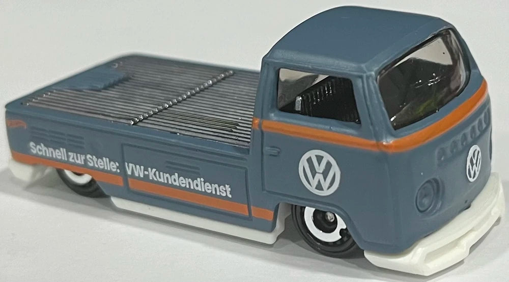 Hot Wheels 2024 - Collector # 047/254 - HW Hot Trucks 1/10 - Volkswagen T2 Pickup - Matte Steel Blue - USA Card