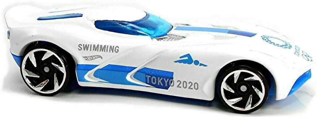 Hot Wheels 2020 - Collector # 167/250 - Olympic Games Tokyo 2020 09/10 - Velocita - White / Swimming - USA