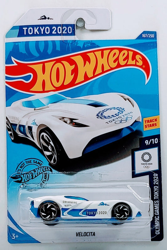 Hot Wheels 2020 - Collector # 167/250 - Olympic Games Tokyo 2020 09/10 - Velocita - White / Swimming - USA