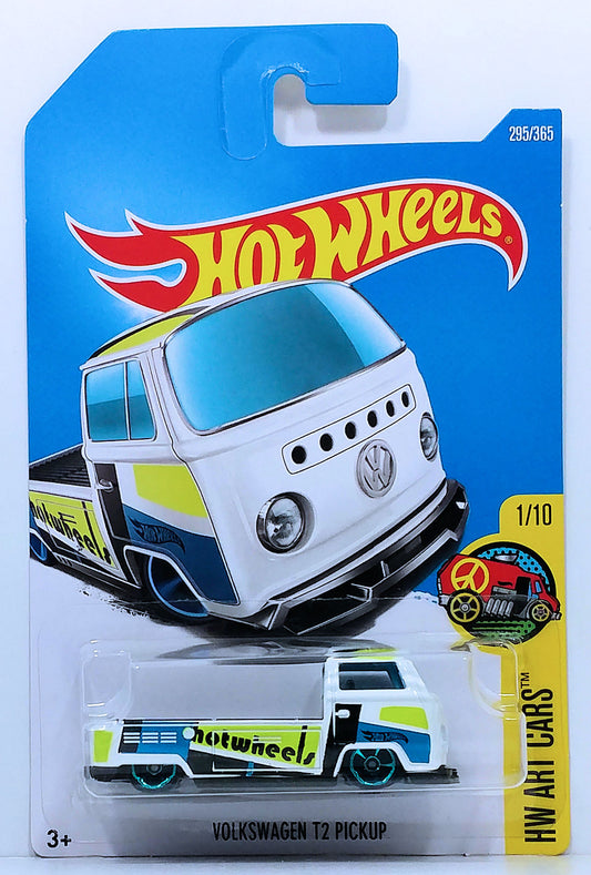 Hot Wheels 2017 - Collector # 295/365 - HW Art Cars 1/10 - New Models - Volkswagen T2 Pickup - White - IC