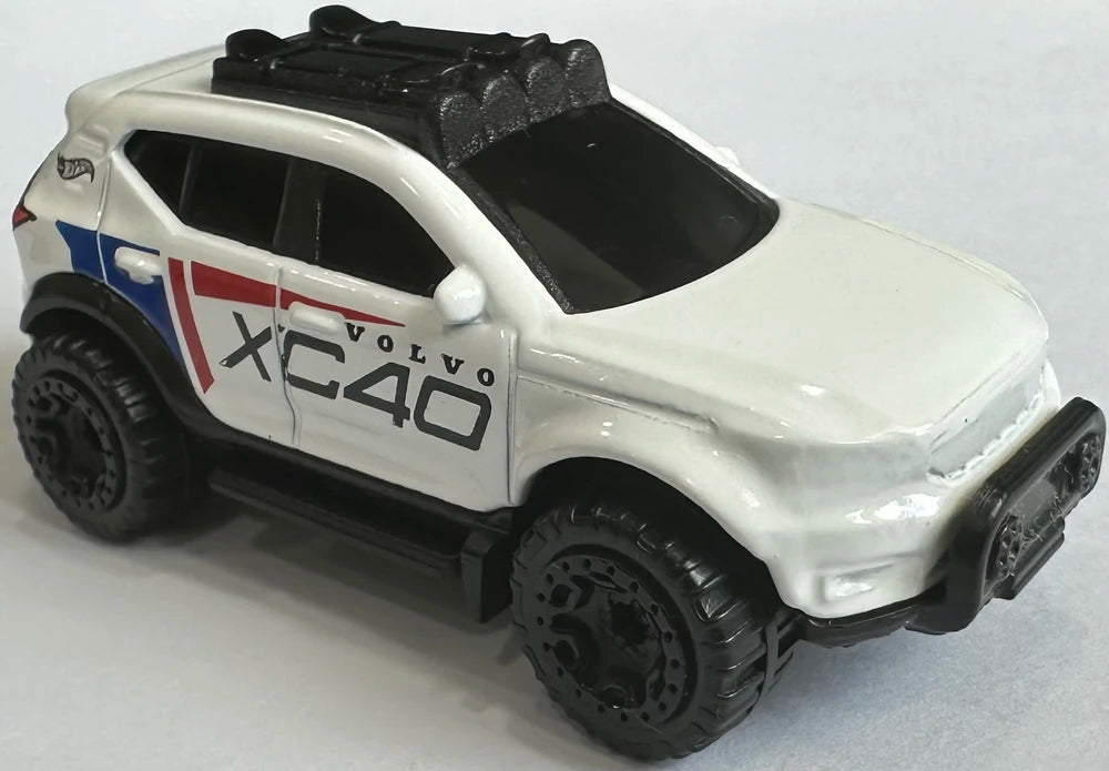 Hot Wheels 2024 - Collector # 014/250 - HW Green Speed 02/10 - Volvo XC40 Recharge - White / Red & Blue Accents - Black BLOR Wheels - USA Card