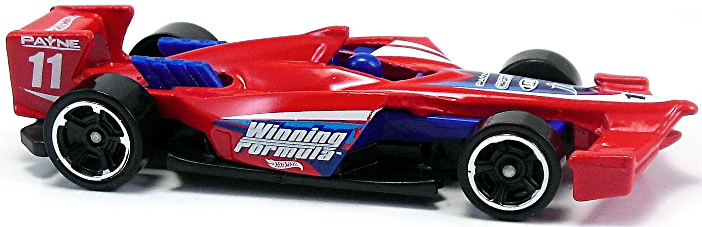 Hot Wheels 2016 - Collector # 026/250 - HW Digital Circuit 6/10 - Winning Formula - Red / #11 - USA 'Showdown' Card