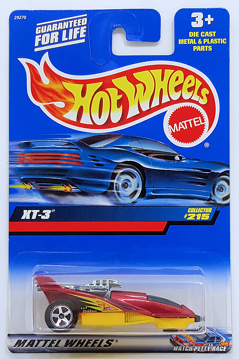 Hot Wheels 2000 - Collector # 215/250 - XT-3 - Red over Yellow - USA 'Square' Card