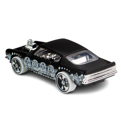 Hot Wheels 2023 - Halloween Series 05/05 - King Kuda - Matte Black - Día de Los Muertos (Day of the Dead) - Grocery Store Exclusive