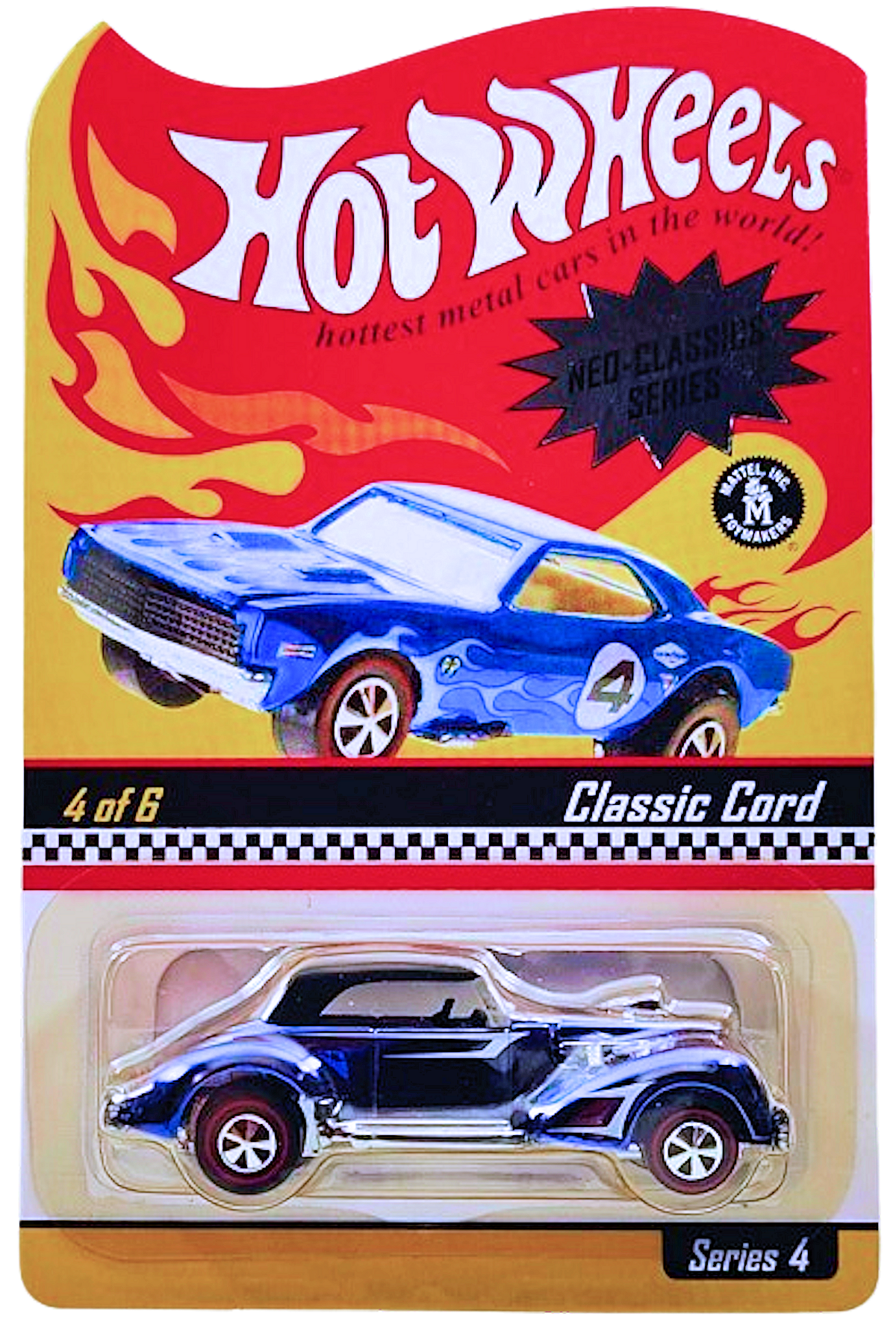 Hot Wheels 2005 - HWC / RLC - Series 4 Neo-Classics 4/6 - Classic Cord - Spectrflame Steel Blue - Metal/Metal - Neo-Classic Redlines - Limited to 11,000 - Kar Keeper