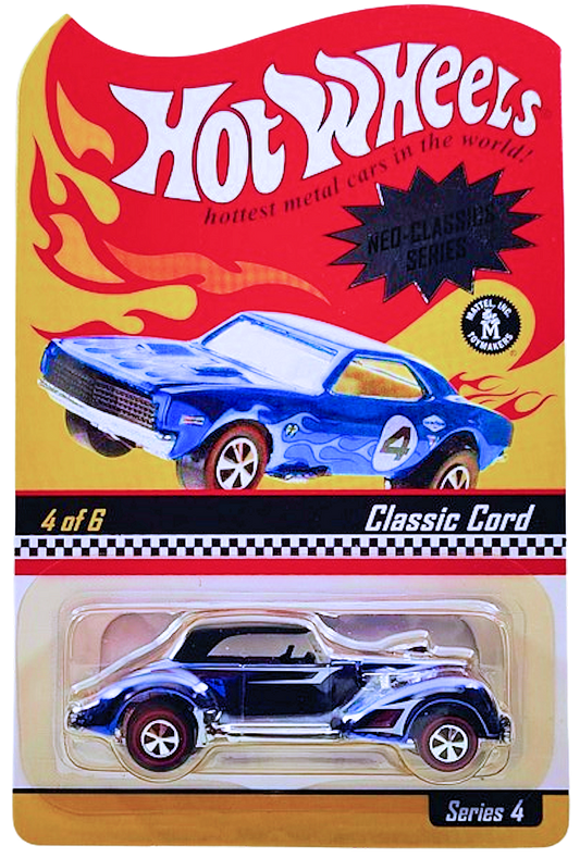 Hot Wheels 2005 - HWC / RLC - Series 4 Neo-Classics 4/6 - Classic Cord - Spectrflame Steel Blue - Metal/Metal - Neo-Classic Redlines - Limited to 11,000 - Kar Keeper