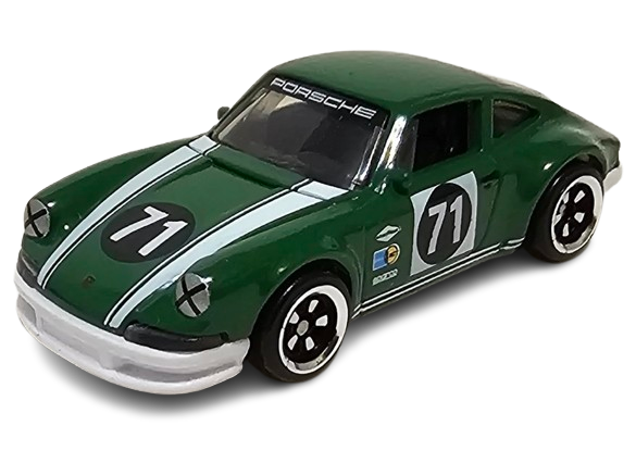 Hot Wheels 2024 - Theme / Vintage Racing Club 5/6 - 1971 Porsche 911 - Green / #71 - C5 Wheels - Kroger Exclusive