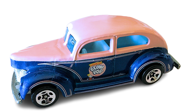 Hot Wheels 2009 - Delivery / Sweet Rides - Fat Fendered '40 - Pink over Blue / Blow Pop - Metal/Metal & Authentic Decos