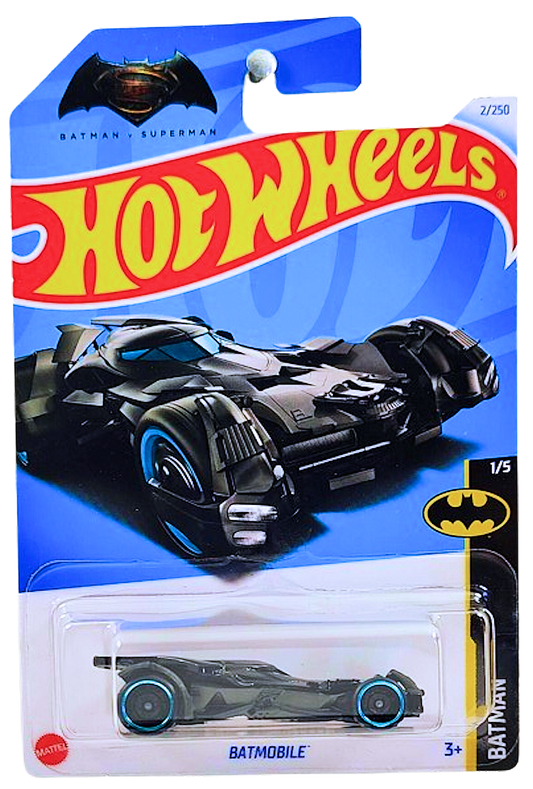 Hot Wheels 2024 - Collector # 002/250 - Batman 01/05 - Batmobile - Black - Batman v Superman - IC