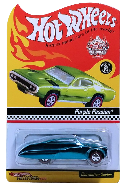 Hot Wheels 2006 - 6th Annual Collectors Nationals - Convention Series - Purple Passion - Spectraflame Aqua - Metal/Metal - Neo-Classic Redlines - Limited to 10,000 - Kar Keeper