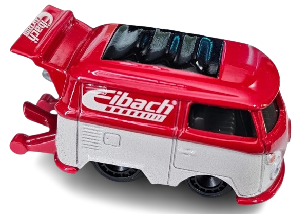 Hot Wheels 2023 - Premium / Pop Culture: Speed Shop 02/05 - Kool Kombi - Red & White - Eibach - Metal/Metal & Real Riders