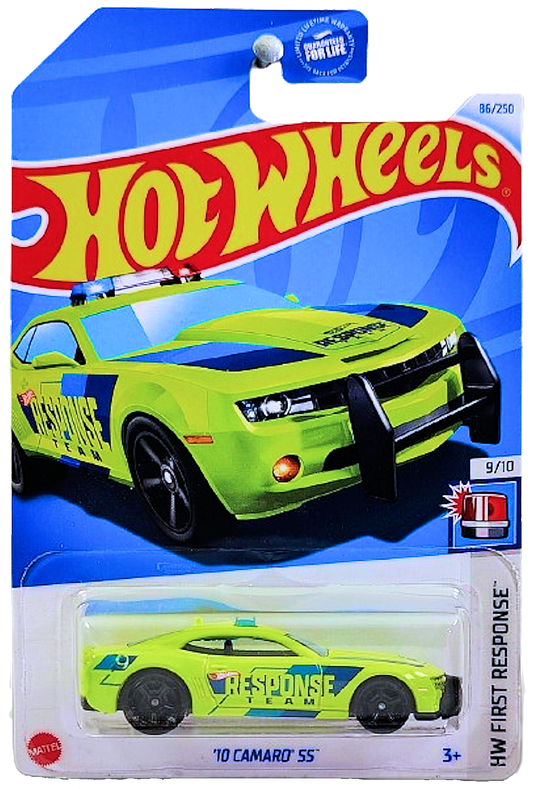 Hot Wheels 2024 - Collector # 086/250 - HW First Response 9/10 - '10 Camaro SS - Lime Green / Response Team - USA Card