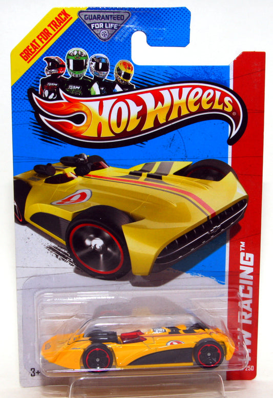 Hot Wheels 2013 - Collector # 123/250 - HW Racing / Track Aces - Chevroletor - Yellow - USA Card