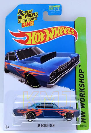 Hot Wheels 2014 - Collector # 211/250 - HW Workshop / Heat Fleet - '68 Dodge Dart - Blue - USA