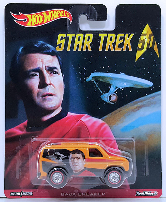 Hot Wheels 2016 - Pop Culture / Star Trek - Baja Breaker - Orange / Scotty - Metal/Metal & Real Riders