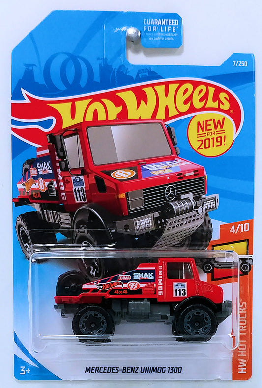 Hot Wheels 2019 - Collector # 007/250 - HW Hot Trucks 4/10 - New Models - Mercedes-Benz Unimog - Red - US