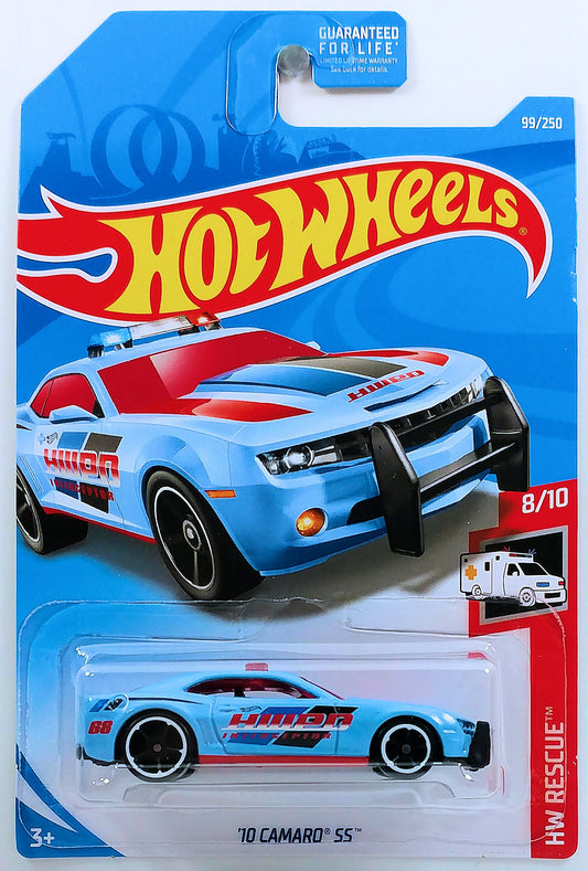 Hot Wheels 2019 - Collector # 099/250 - HW Rescue 8/10 - '10 Camaro SS - Light Blue - USA