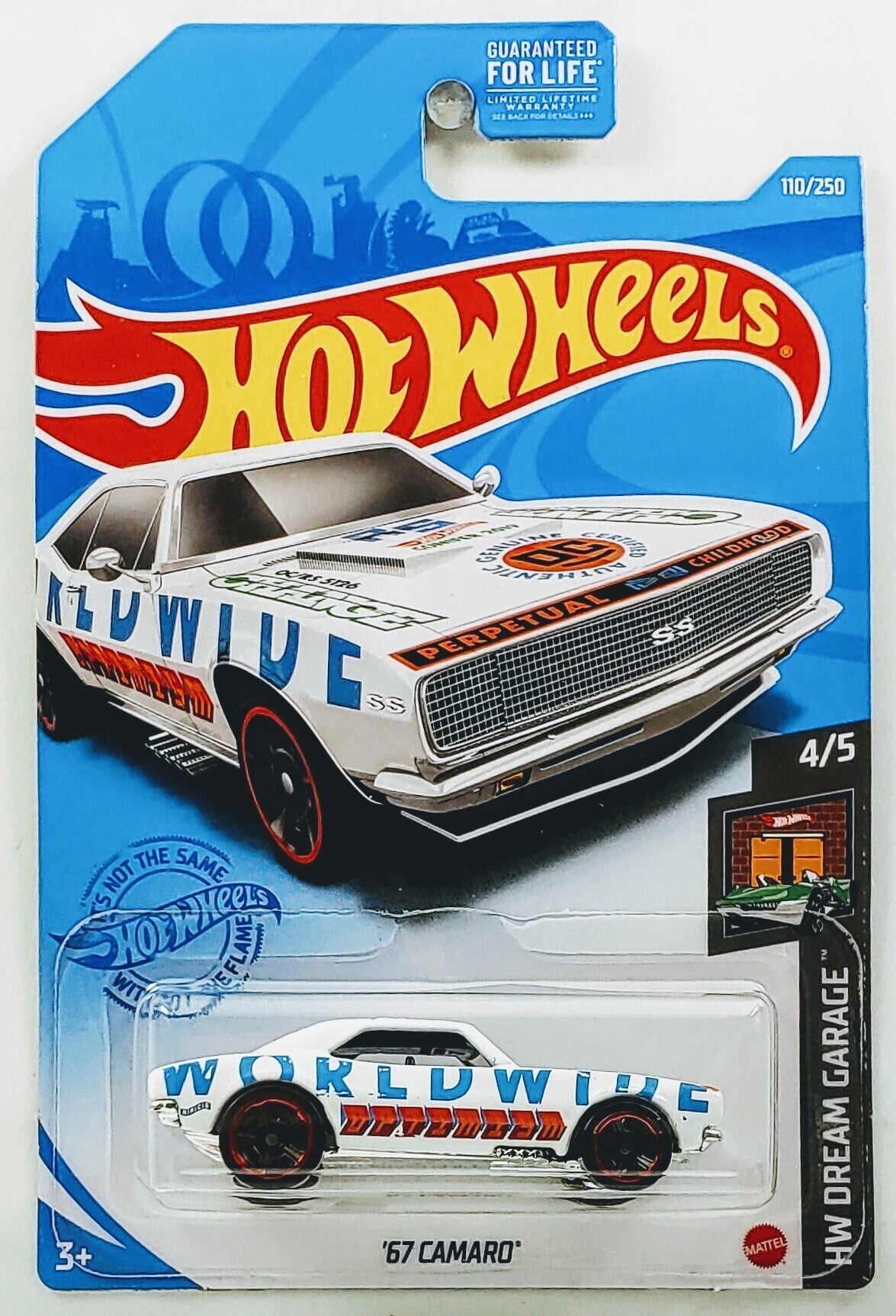 Hot Wheels 2021 - Collector # 110/250 - HW Dream Garage 4/5 - '67 Camaro - White / Worldwide Optimism - USA