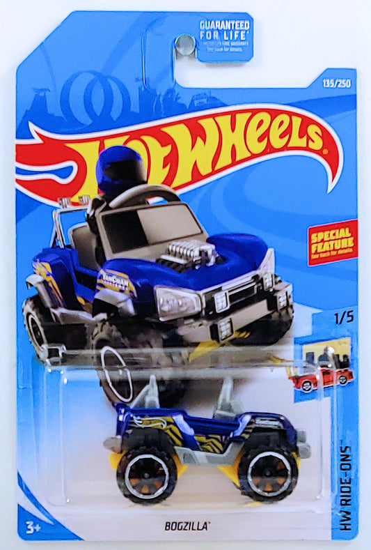 Hot Wheels 2019 - Collector # 135/250 - HW Ride-Ons 1/5 - Bogzilla - Blue - USA Card