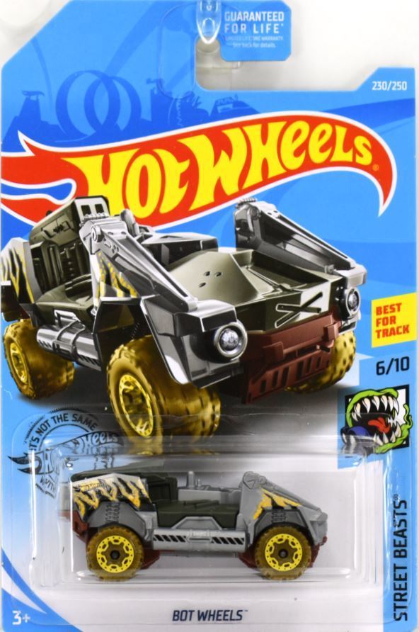 Hot Wheels 2019 - Collector # 230/250 - Street Beasts 6/10 - BOT Wheels - Gray - USA